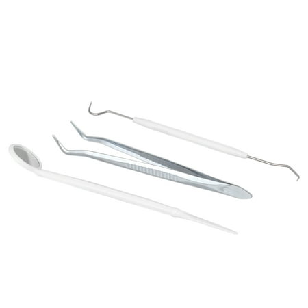 3pcs Stainless Steel Dental Tools Kit Double Head Dental Tool Teeth Scraper Dental Probe Set for Personal & Professional