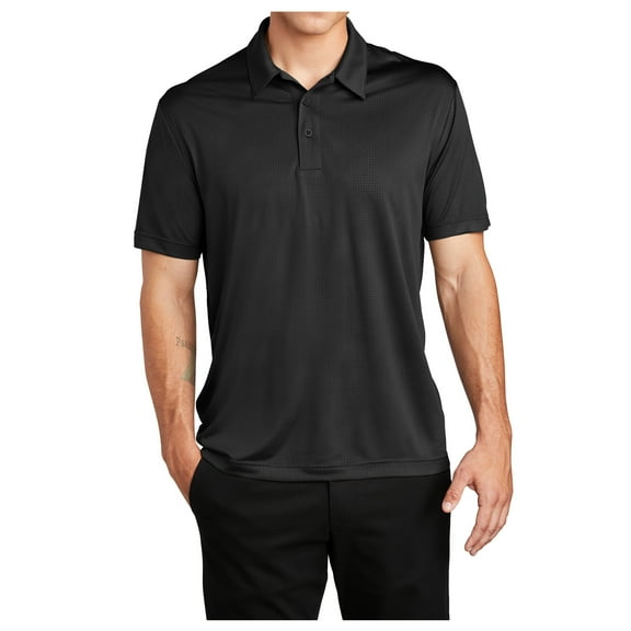 Yellow Rooster Men's Sport-Tek Embossed PosiCharge Tough Polo Black XS