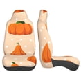 thumbnail image 4 of XMXT 2Pcs Car Seat Cover Decor Protector, Cartoon Pumpkin Seaso Front Seat Covers for Cars SUVs, Universal Fit, 4 of 9