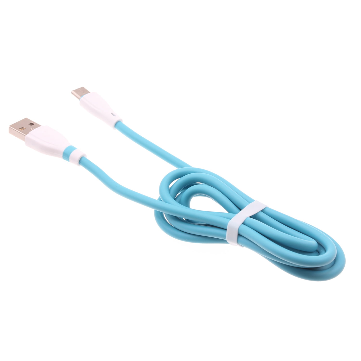 4ft USB-C Cable Blue Charger Cord Power Wire Type-C Fast Charge Sync ...