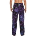 thumbnail image 3 of Goofa Lilac Printed Soft Pajama Pants for Men, Wide Leg Comfy Casual Lounge Yoga Pants-XX-Large, 3 of 9