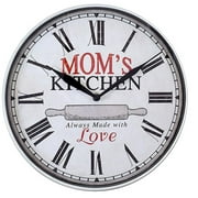 Westclox Mom's Kitchen Made With Love Horloge murale Blanc 30,5 cm