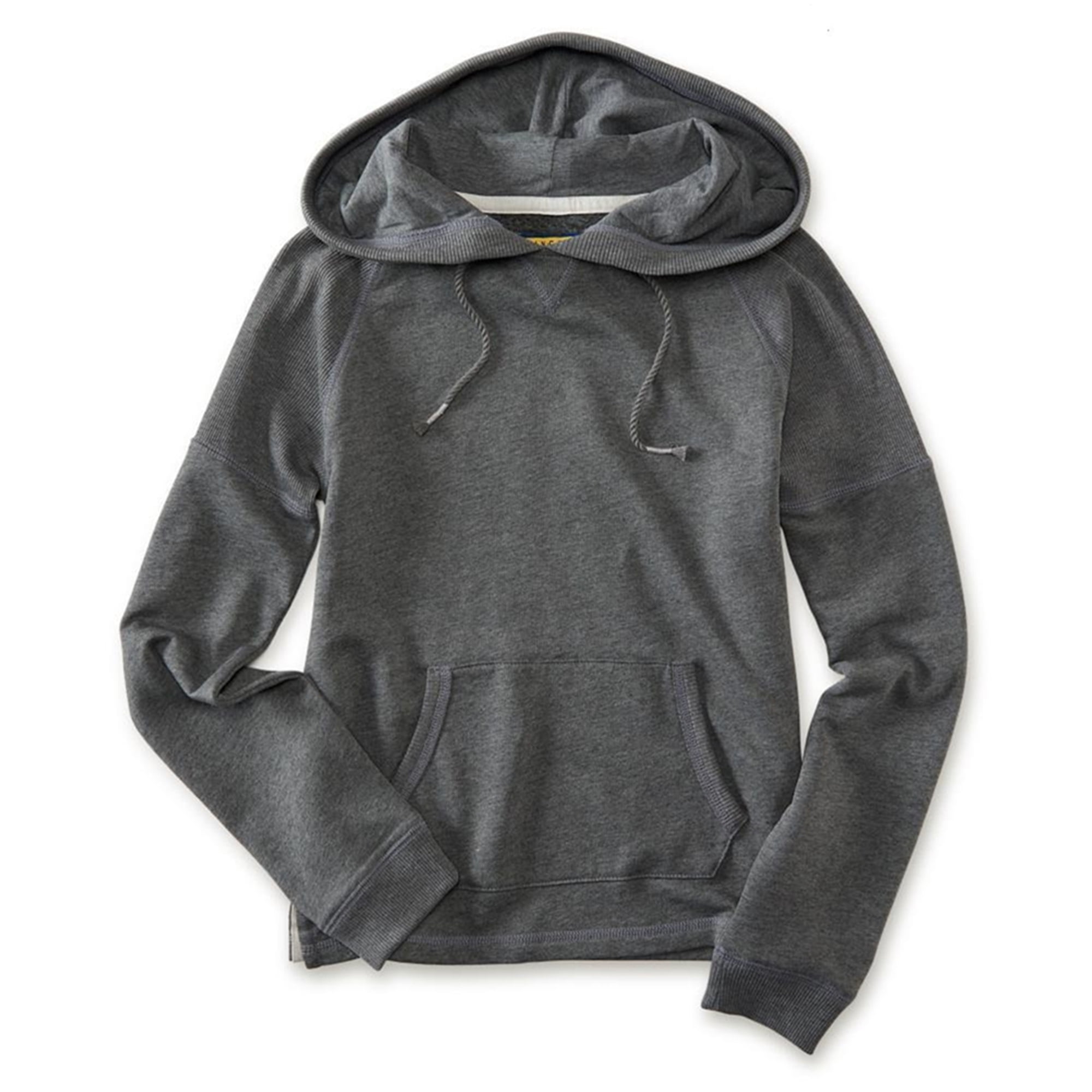 Aeropostale - Aeropostale Womens Ribbed Raglan Hoodie Sweatshirt, Grey ...