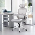 thumbnail image 2 of Silla Oficina de Respaldo Alto Ergonómica, Color Gris, para Hogar u Oficina HOMEMAKE FURNITURE Moderno, 2 of 7