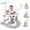 Grey, variant on 4 in 1 Push Baby Walker (Walker/Jumper/Rocking/Trolley Mode), Foldable Music Toddler Walker W/ 3 Height Adjustable for Infant 6-18 Months,Grey