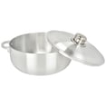 thumbnail image 3 of Chef Pro Commercial Grade Aluminum Caldero Stock Pot 5.1 Quarts, Silver, with Lid, 3 of 6