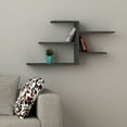 thumbnail image 2 of Ada Home Decor Furniture 42.13" 4 Tier Anthracite Woodard Modern Wall Shelf, 2 of 3