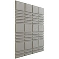 thumbnail image 2 of Ekena Millwork 19 5/8"W x 19 5/8"H Stacked EnduraWall Decorative 3D Wall Panel, Textured Metallic Silver (Covers 2.67 Sq. Ft.), 2 of 6
