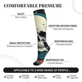 thumbnail image 3 of Lsque Modern Hip-Hop Skull Pattern Sport Compression Socks for Men & Women 15-20 mmHg Knee High Nurse Pregnant Running Medical and Travel Athletic, 3 of 6