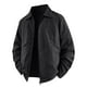 thumbnail image 2 of Blusa y camisa de manga larga con cuello vuelto para hombre, moda masculina, fina, color liso, manga larga, cuello, botón, bolsillo, abrigo grande, poliéster, parte superior, 2 of 6