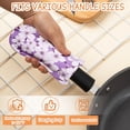 thumbnail image 3 of BaHomeck Pot Handle Holder Covers 4Pcs, Delicate Purple Cherry Blossoms Non Slip Heat-Resisting Pan Handle Covers For Home Kitchen Baking Cooking BBQ Cookwares,6×3In, 3 of 5