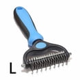 thumbnail image 1 of Cepillo para el pelo de mascotas, peine para el cuidado de mascotas, cepillo para el pelo de perros y gatos, rastrillo para perros enredados, peine para eliminar el pelo de perros y gatos, trompeta azul M oso de fresa Electrónica, 1 of 5