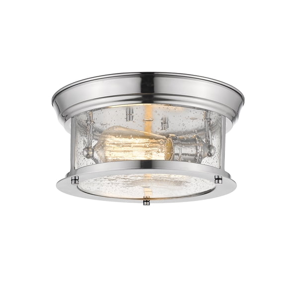 2 Light Flush Mount In Seaside Style 11 Inches Wide By 5.5 Inches High-Chrome Finish Z-Lite 727F10-Ch