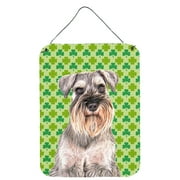 St. Patricks Day Shamrock Schnauzer Wall or Door Hanging Prints