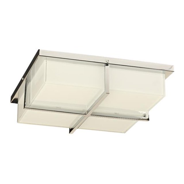 Tazza Square Single Ceiling Light, Polished Chrome