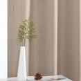 thumbnail image 3 of Curtainking Waffle Weave Textured Curtains 84 inch Farmhouse Light Filtering Drapes for Living Room Bedroom Grommet Window Curtain 2 Panels Taupe, 3 of 7