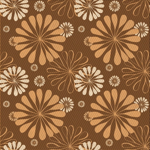 Ahgly Company Machine Washable Indoor Square Transitional Saddle Brown Area Rugs, 7' Square