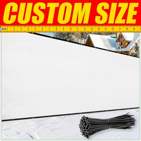 ColourTree 8  x 184  White Fence Privacy Screen Windscreen Cover Shade Fabric Cloth  90% Visibility Blockage  with Grommets  Heavy Duty Commercial Grade  Zip Ties Included - (We Make Custom Size)