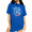 Blue, variant on Women's Soft Worn Pastel Vintage Soccer Mom Squad Football Bow Graphic Short Sleeve T-Shirts Navy Blue Tops