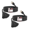 thumbnail image 1 of Cable de extensión para exteriores EP, paquete de 2, 4,5 m con 3 salidas 16/3 SJTW, 1 of 8