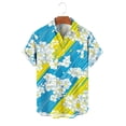 thumbnail image 6 of DJDLJWCJ Mens Button Up Shirts Short Sleeve, Floral Print Hawaiian Shirts with Pocket polo T Shirts for Men Summer Beach Shirts Multicolor 2XL, 6 of 6