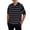 Black, variant on Mens Graphic Tees Drop Shoulder Horizontal Stripe See Through V Neck Long Sleeve Breathable Casual Layering Tops Men's T-Shirts Black L