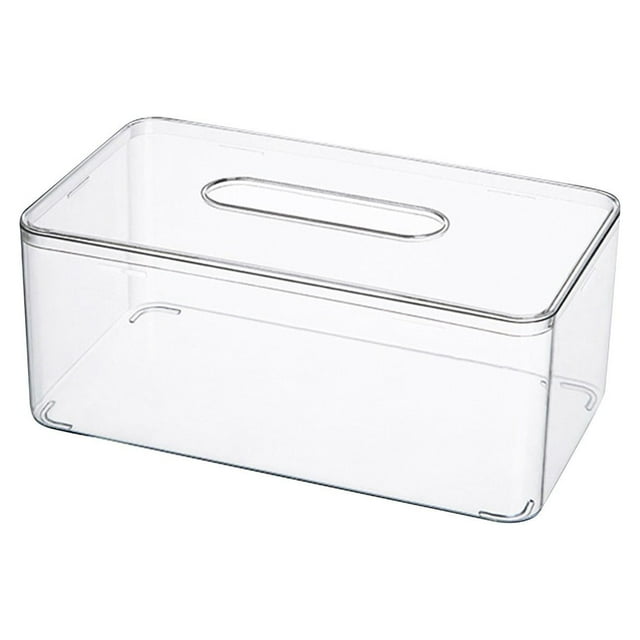 RXIRUCGD Living Room Napkin Storage Box Fashion Design Transparent Container Large Capacity Multifunction Napkin Box For Home