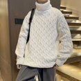 thumbnail image 3 of Winter Turtleneck Sweater Men Knitted Thick Warm Pullover Mens Warm Solid Color Loose Casual Sweaters Male Daily Clothing 5XL, 3 of 5