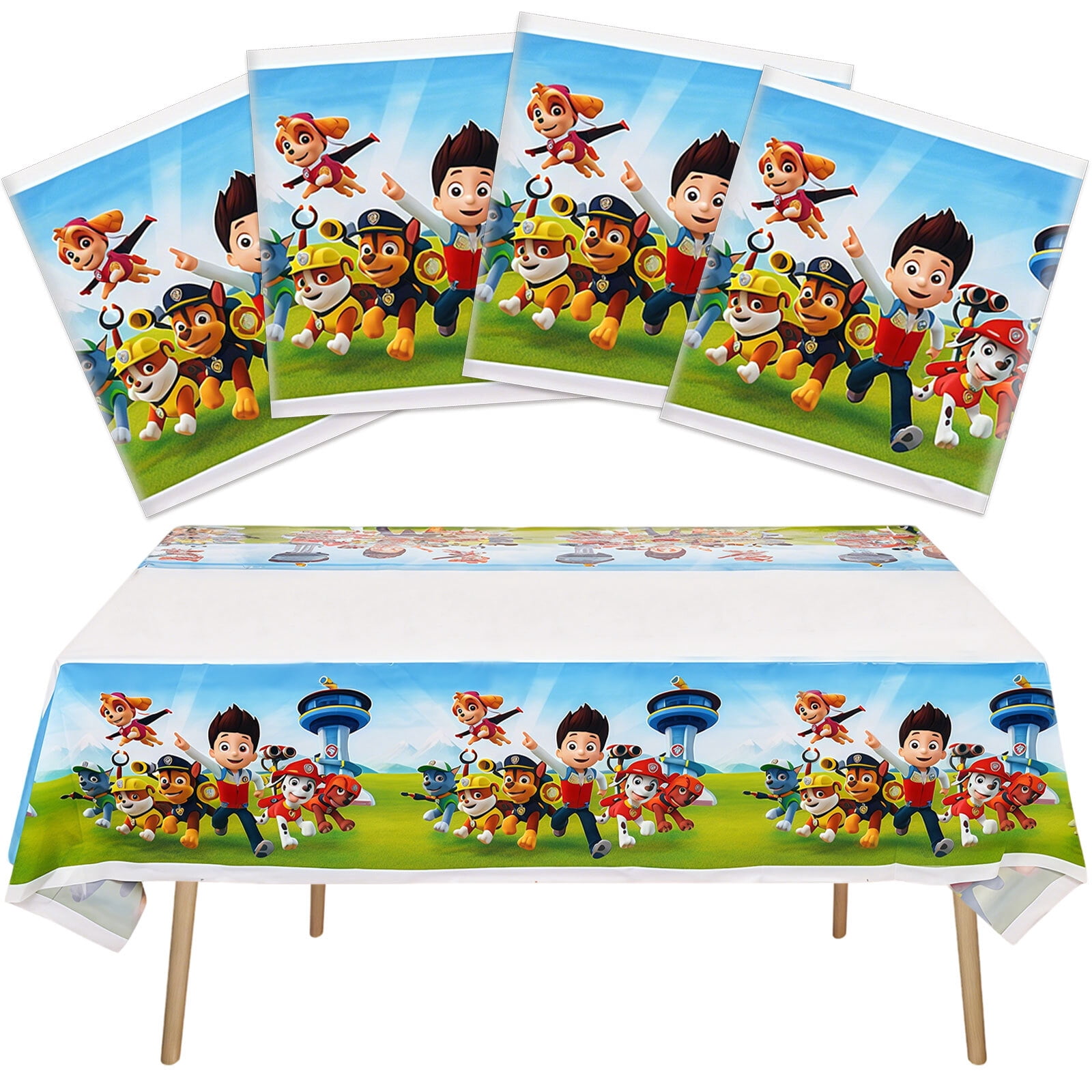 PAW Patrol Birthday Plastic Party Tablecloth, 84 x 54in - Walmart.com