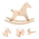 thumbnail image 2 of Caballo mecedor en miniatura, silla de caballo en miniatura, accesorio de caballo mecedor de madera, modelo de caballo mecedor, 2 of 7