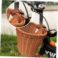 thumbnail image 4 of OUNONA 1 Pc Brown Bucket Style Bike Carrier for Kids Imitation Rattan, 4 of 8