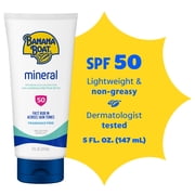 Banana Boat Sensitive Mineral Sunscreen Lotion SPF 50, Sensitive Skin Sunscreen, 6 fl oz