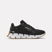 Reebok Women's Zig Dynamica STR Sneaker, Black/White/Silver Metallic, 9.5