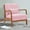 Corduroy-Pink, variant on Aukfa Corduroy Mid Century Modern Accent Chair w/ Wood Frame&Pillow for Living Room, Pink