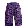 thumbnail image 5 of GrmtClth Halloween print shorts for men Funny Jack O Lantern Cute Pumpkin Utility Cargo Shorts Quick Dry Knee Length Short Pants Fun Travel Beach Clothing Dark Purple 2XL, 5 of 5