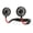 Black, variant on Portable USB Charging Fan Neckband Dual Cooling Mini Fan Lazy Neck Hanging Style