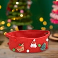 thumbnail image 6 of LanSuare Christmas Small Storage Baskets, Woven Cotton Rope Christmas Storage Basket with Handles, Christmas Toy Baskets for Candy, Books, Pet Toy Storage, 12"x8"x5" Red, 6 of 7