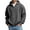 Dark Gray, variant on Chiccall Full Zip Hoodies for Men Fashion Textured Casual Loose Pullover Sweatshrit with Pockets