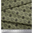 thumbnail image 3 of Soimoi Rayon Fabric Bird,Fish & Ship Ocean Printed Craft Fabric by The Yard 56 Inch Wide, 3 of 3