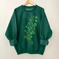 thumbnail image 3 of St Patricks Day Outfits for Women Leopard Shamrock Print Shirts Drop Shoulder Crewneck Sweatshirt Pullover Tops Irish Long Sleeve Green Shirt Women, 3 of 3