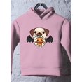 thumbnail image 3 of Cute Pug Bat Costume Hoodie Toddler -Image by Shutterstock,  4 Toddler, 3 of 4