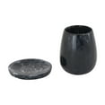thumbnail image 2 of Rounded Black Swirl Resin Kiddush Cup, 2 of 4