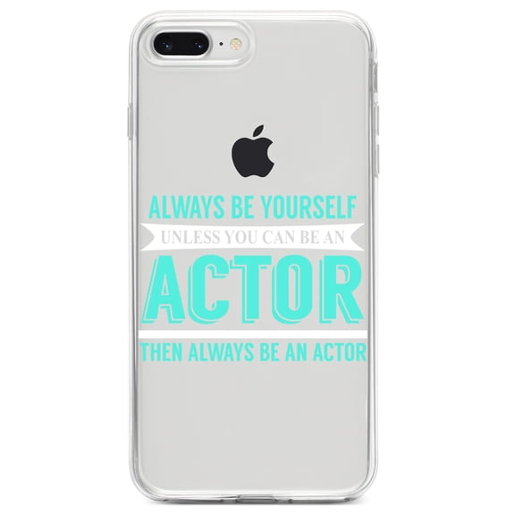 DistinctInk Clear Shockproof Hybrid Case for iPhone 7 PLUS / 8 PLUS (5.5" Screen) TPU Bumper Acrylic Back Tempered Glass Screen Protector - Always Be Yourself Unless You Can Be An Actor