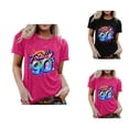 thumbnail image 1 of Totally T-Shirt des Années 90 pour Femmes 2026 Été Décontracté à Manches Courtes Col Rond Vintage T-Shirts Graphiques des Années 90 Hauts de Fête d'Anniversaire, 1 of 4