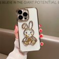 thumbnail image 1 of Funda Protectora De Lente De Silicona Suave De Arena Movediza Líquida Para Teléfono Conejo Encantador Para iPhone 11 12 13 14 Pro Max 14 Plus Cubierta Trasera Transparente, 1 of 4