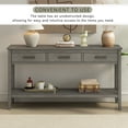 thumbnail image 5 of Harper & Bright Designs Rustic Console Table with Drawer, Contemporary Long Sofa Table Entryway Table with Shelf, Entrance Table for Entryway Hallway Living Room, Gray, 5 of 16