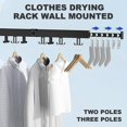 thumbnail image 1 of CNKOO Clothes Drying Rack 2/3 Fold Collapsible Clothes Hanger Wall-Mounted Retractable Laundry Drying Rack with Extension Rod, 1 of 11