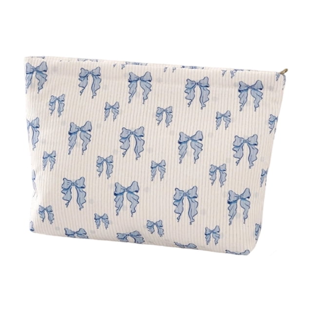 SIYTUAU Trousse Cosmétique Portative à Main Pochette Pratique Petite Style Frais Sac de Rangement pour Rouges à Lèvres et Pièces Tissu Polyester Taille 27 X 18 cm pour Essentiels Quotidiens