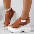 thumbnail image 2 of Dakaela Women's Platform Wedge Sandals Hollow out Non Slip Walking Sneakers Orthopedic Open Toe Casual Summer Sport Shoes with Arch Support Size 6-10, 2 of 9