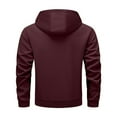 thumbnail image 4 of Tiweut Casual Outdoor Jackets for Men Lightweight Hooded Zip Up Long Sleeve Loose Fit Streetwear Outdoor Clothes Red,2XL, 4 of 4